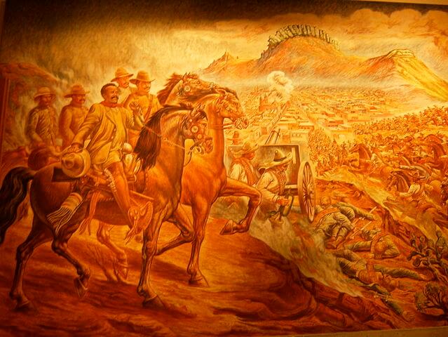 Pintura de la Toma de Zacatecas realizado por Ángel Boliver.