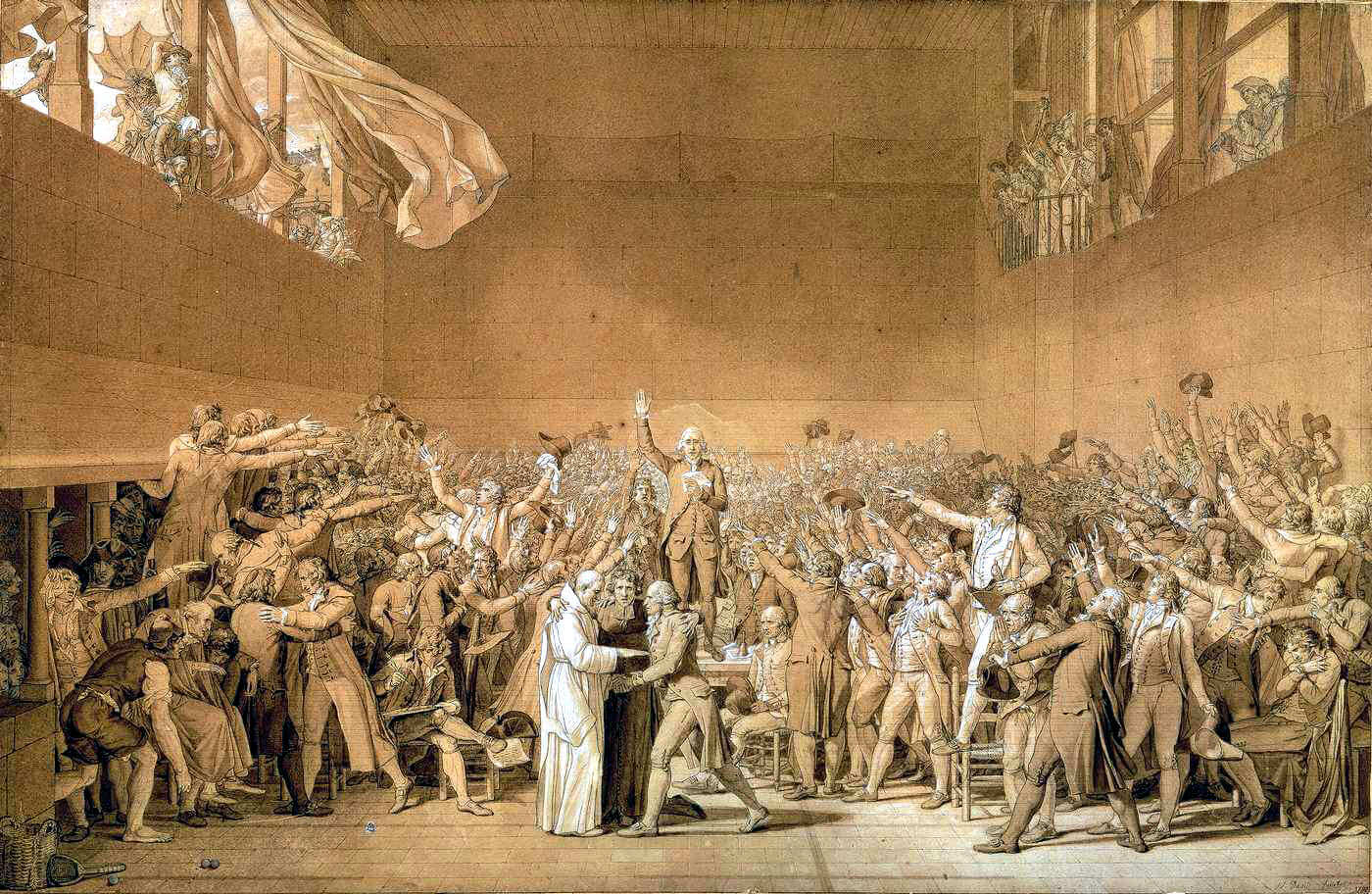 El Juramento del Juego de la pelota según Jacques-Louis David.