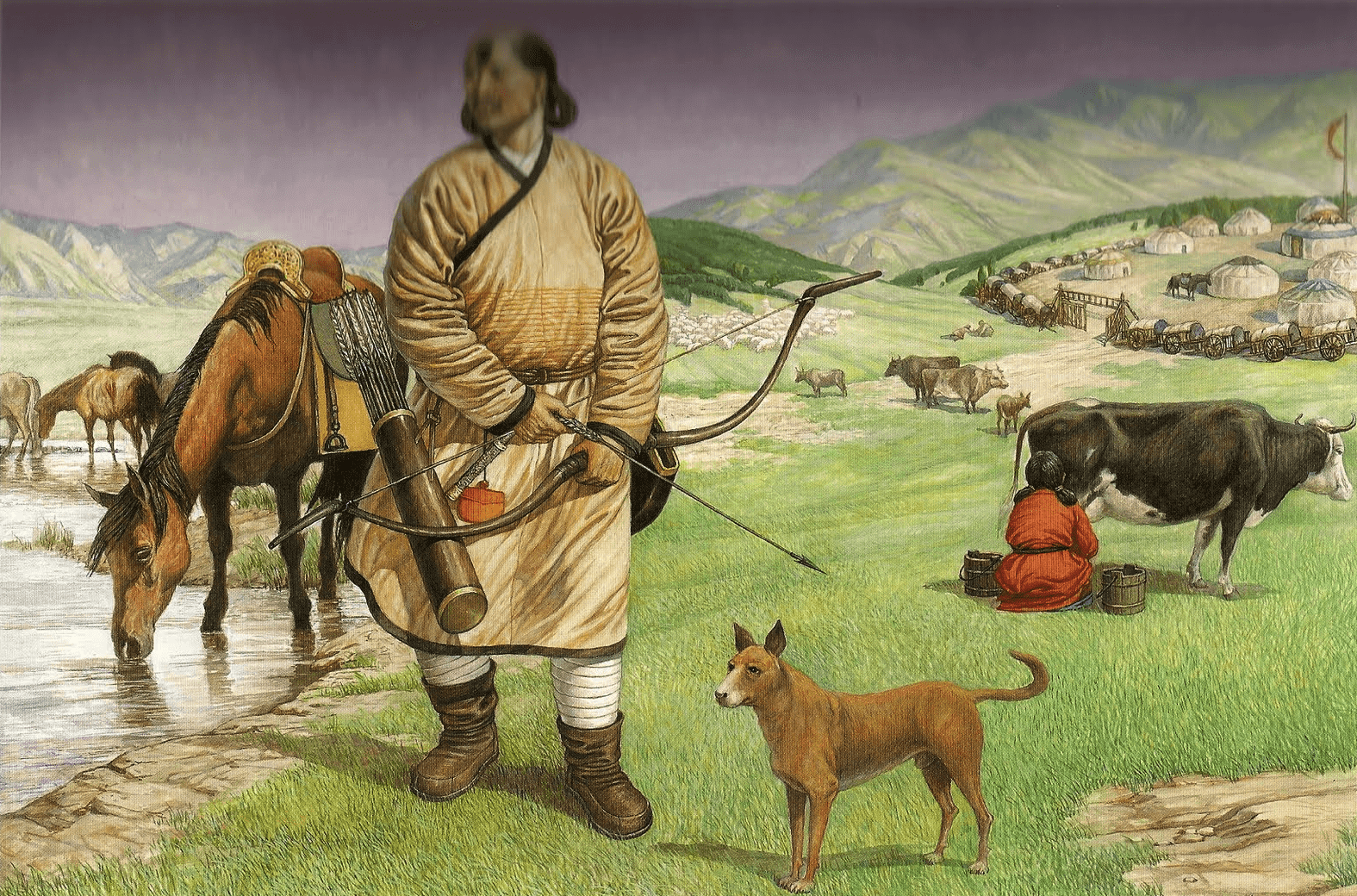 Campamento mongol.