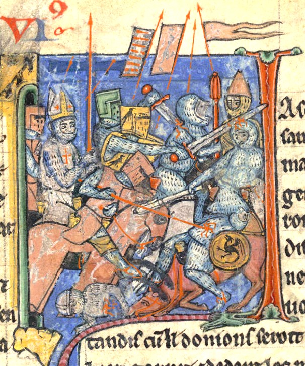 Representación de una batalla del siglo XIII.