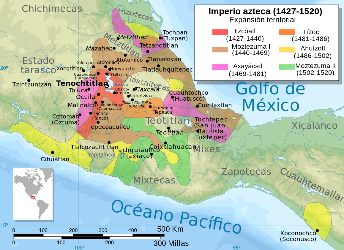 Expansión territorial azteca.