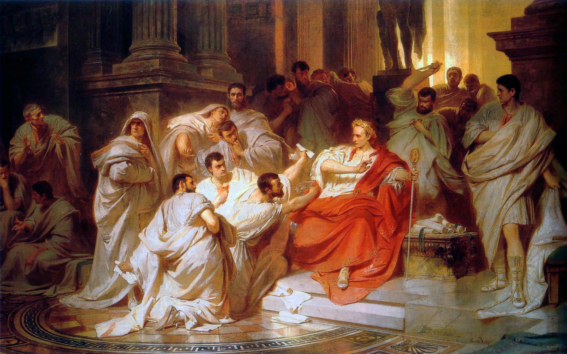 Muerte de César, de Carl Theodor von Piloty.