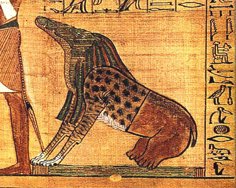 Imagen de Ammyt en el Libro de los muertos de Ani.