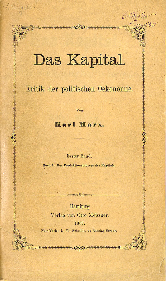Portada de la primera edición de Das Kapital
