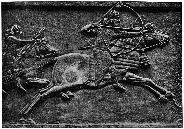 Relieve de Assurbanipal cazando.