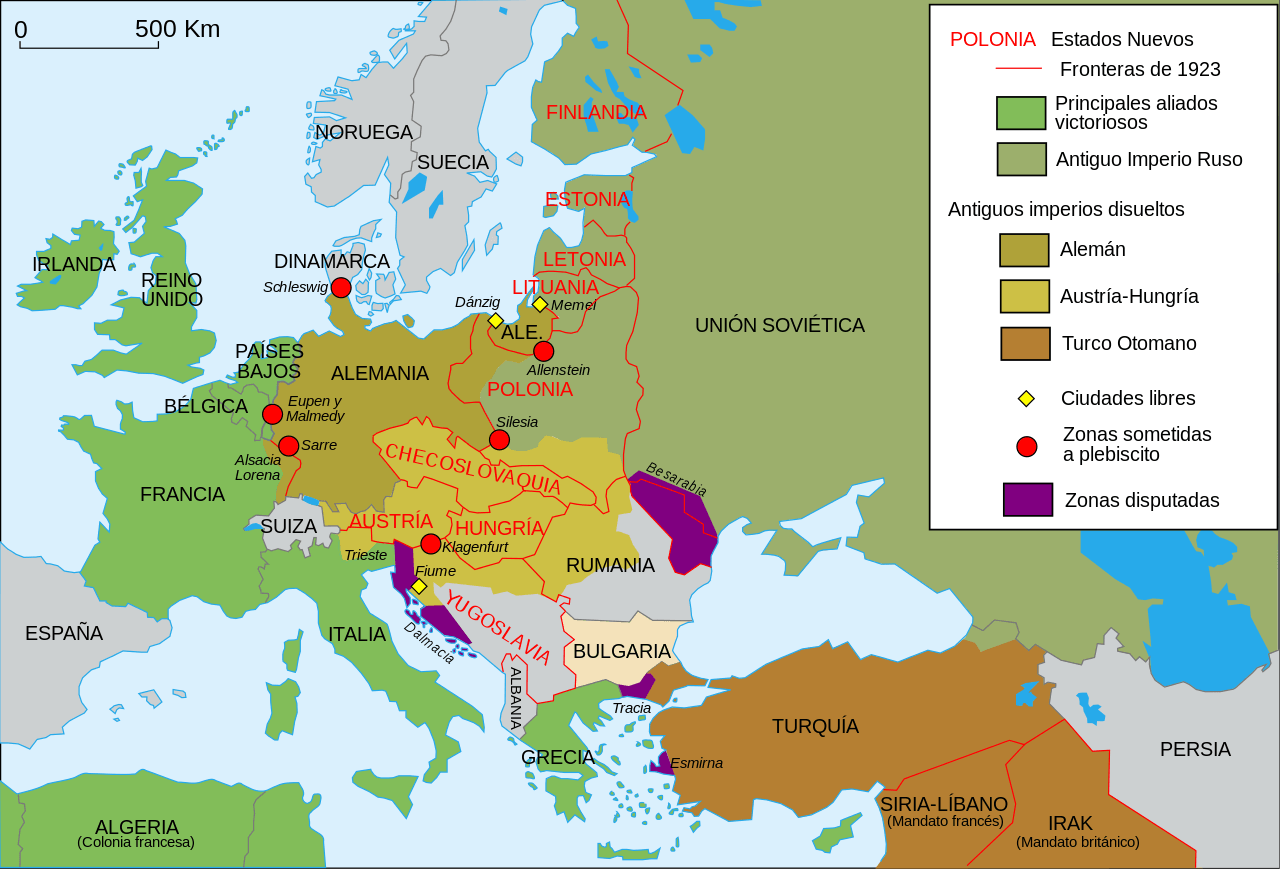 Mapa político de Europa en 1923