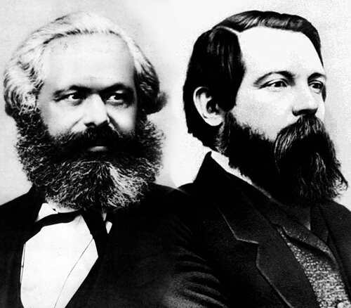 Karl Marx y Friedrich Engels.