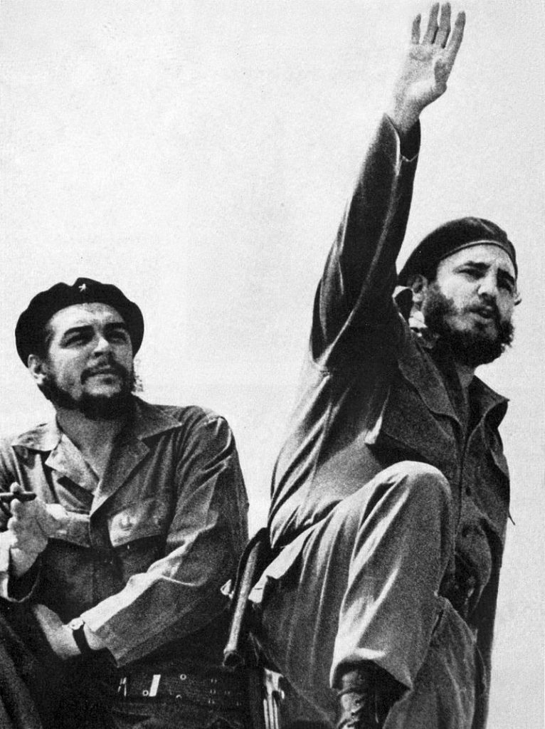 El Che Guevara junto a Fidel Castro.