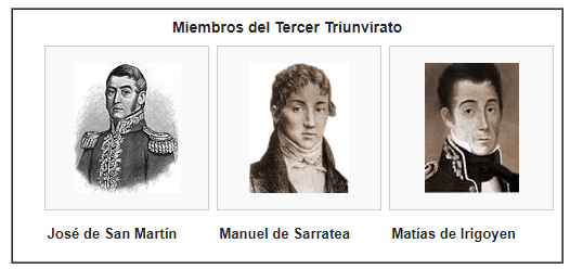 Miembros del Tercer Triunvirato.