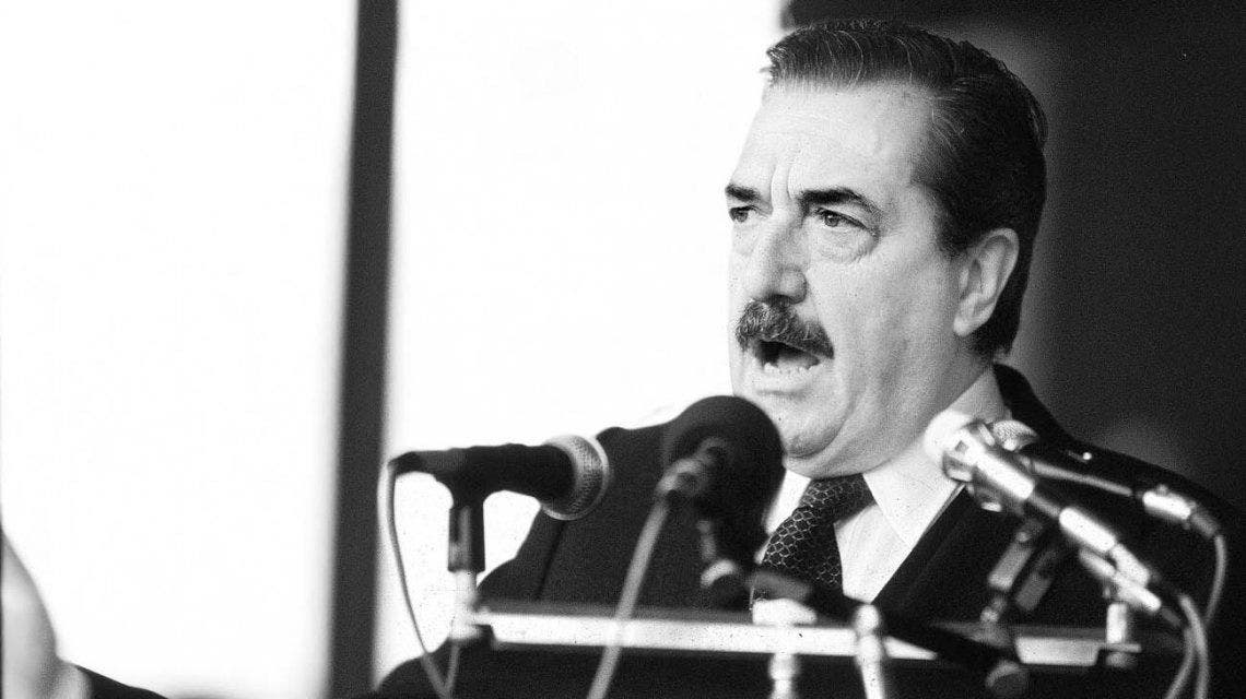 Fotografía del presidente radical, Raúl Alfonsín.