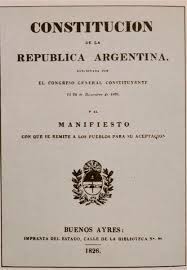 Imagen de la Constitución de la república Argentina de 1826