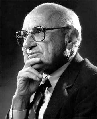 fotografía de Milton Friedman