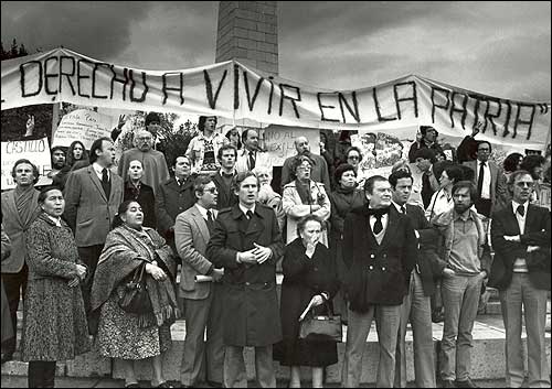 protesta contra la dictadura 1985