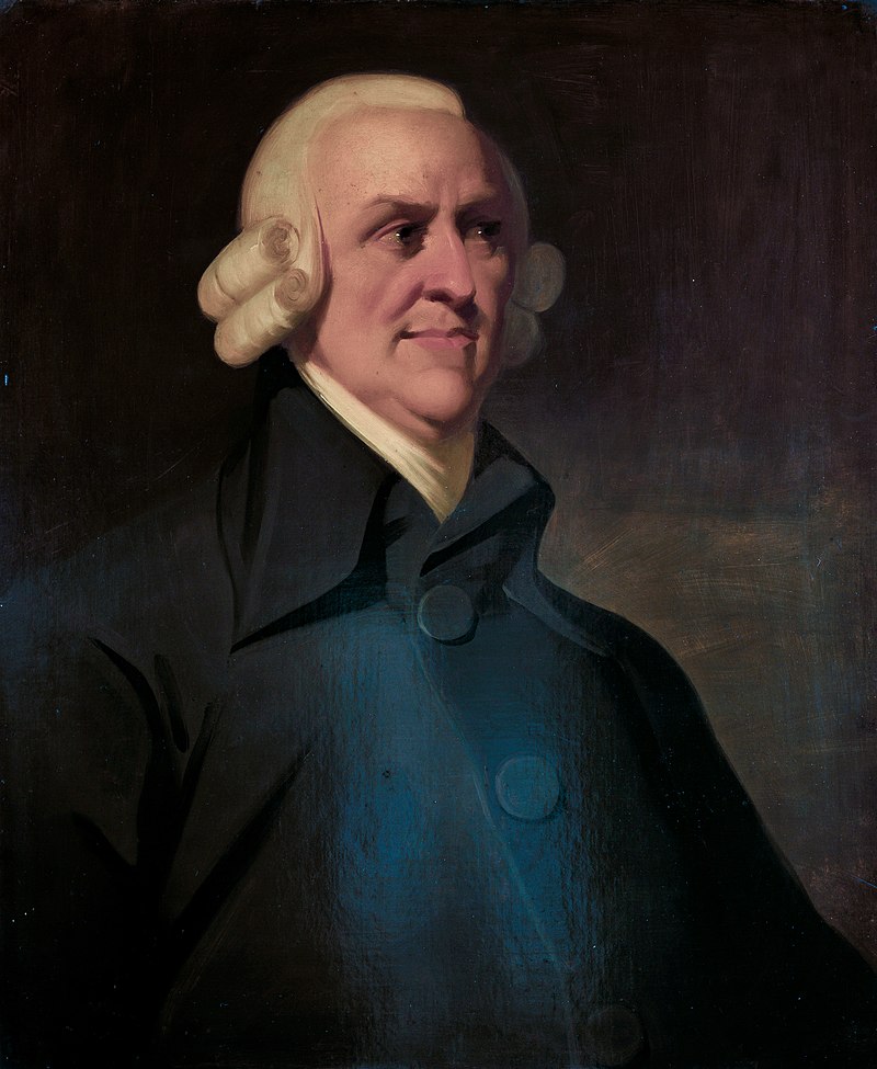 Retrato de Adam Smith.