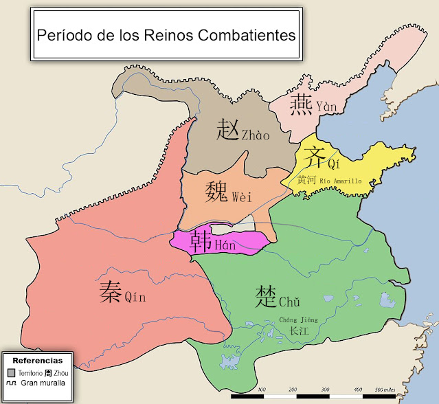 Mapa reinos combatientes