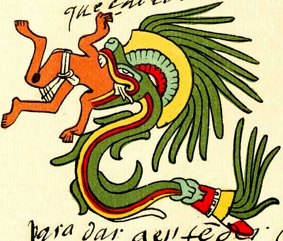 Quetzalcóatl en forma de Serpiente Emplumada