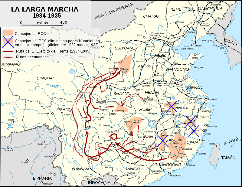 Mapa larga marcha