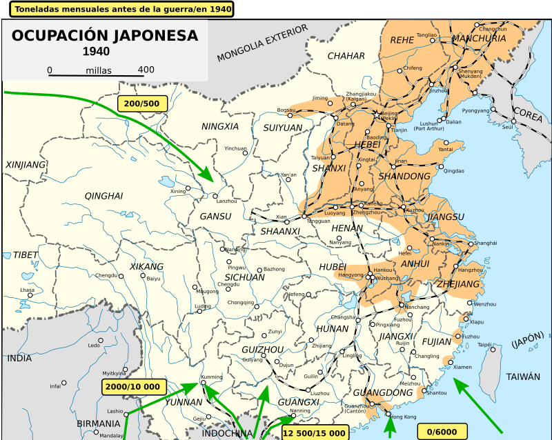 2da guerra sino-japonesa mapa