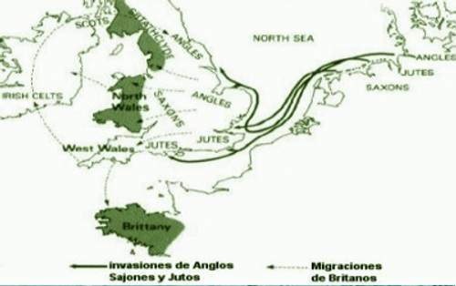 migraciones anglosajones y jutos.