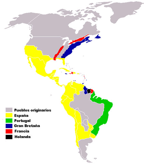 Mapa América Colonial