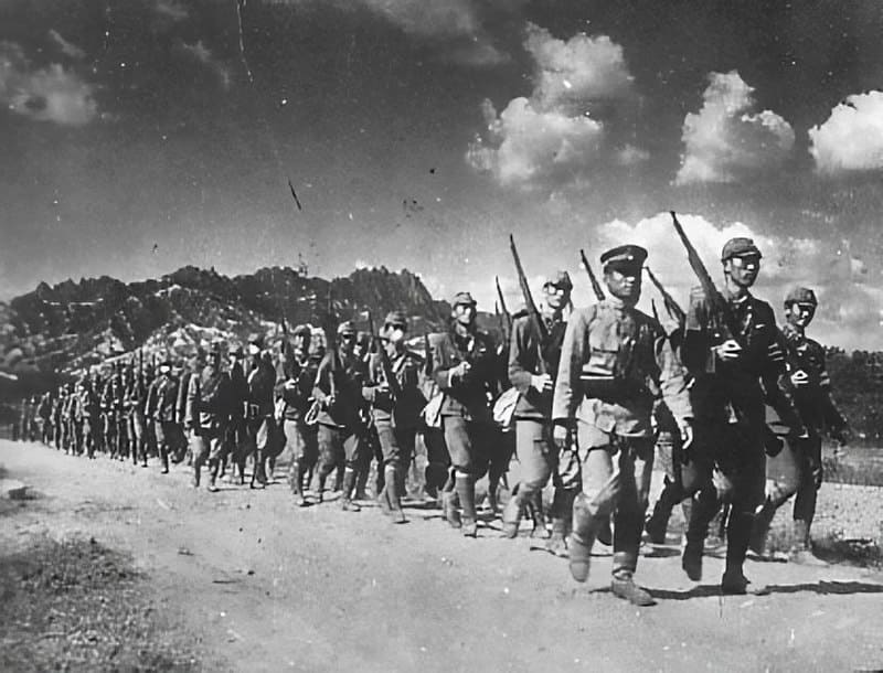 Soldados coreanos Ejército Imperial japonés.