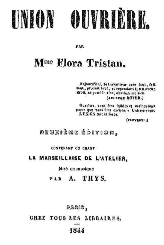 La Unión Obrera, Flora Tristán