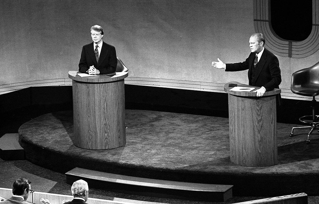 Carter y Ford en un debate presidencial