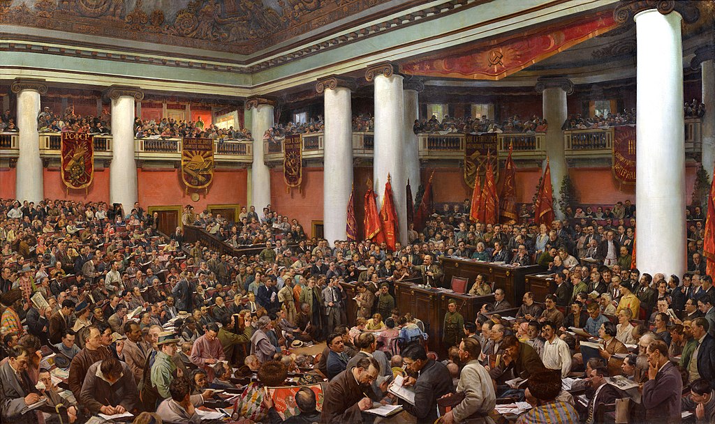 Inauguración del II Congreso de la Internacional Comunista.