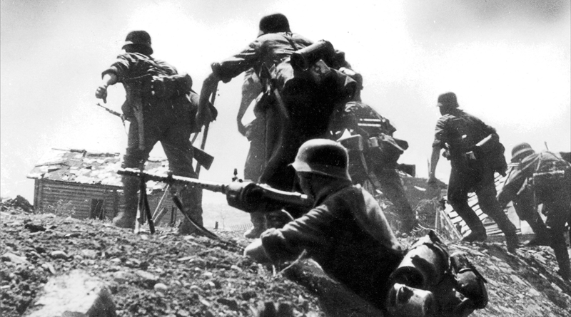 Soldados alemanes en la batalla de Kursk.