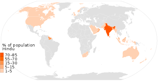 Mapa Hinduismo